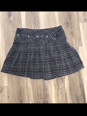Y2K Mary-Kate and Ashley Olsen Plaid Twill Mini Skirt Size 16.5 Girls Schoolgirl